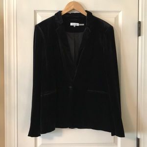 Black velvet blazer